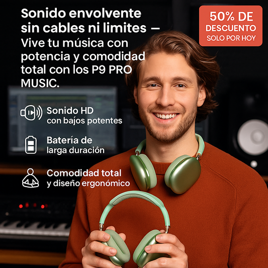 Audífonos Casco Bluetooth P9 PRO MUSIC