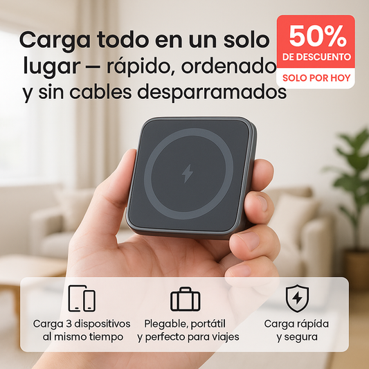 Cargador Plegable Magnétic PRO 3 en1 Iphone